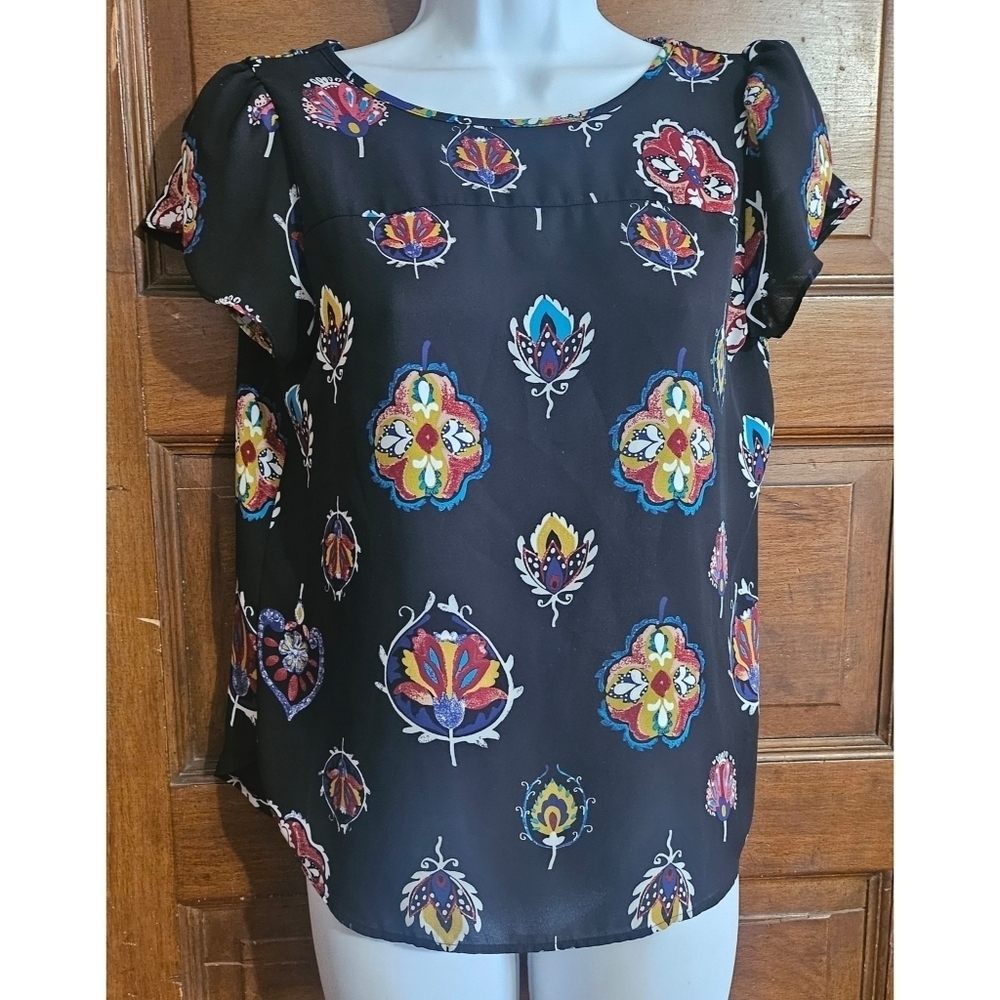 Loft Outlet Petite Mod Medallion Floral Top